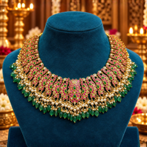 Ruby Emerald Bridal Necklace