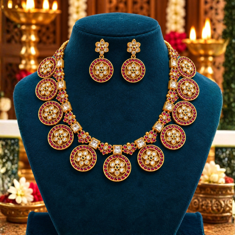 Bottu Mala Necklace Set